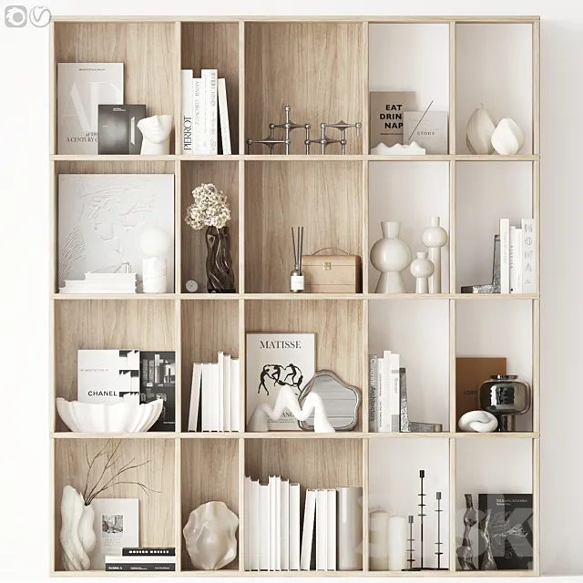 Black&white decor set – 08 3D Model Black&white decor set – 08 3D Model