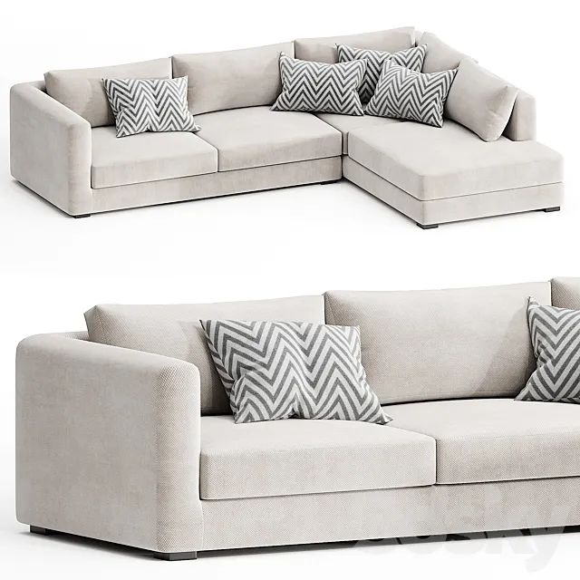 BLAKE LARGE OPEN END CORNER SOFA 3D Model BLAKE LARGE OPEN END CORNER SOFA 3D Model