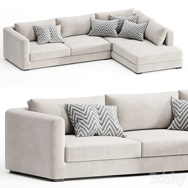 BLAKE LARGE OPEN END CORNER SOFA 3D Model