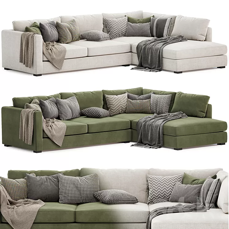 Blake Large Open End Corner Sofa 3D Model Blake Large Open End Corner Sofa 3D Model
