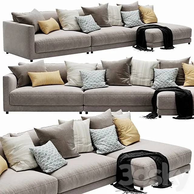 Blanche katarina corner couch 3D Model Blanche katarina corner couch 3D Model