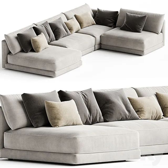 Blanche Katarina Corner Couch Sofa N1 3D Model Blanche Katarina Corner Couch Sofa N1 3D Model