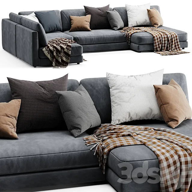 Blanche katarina sectional sofa 3D Model Blanche katarina sectional sofa 3D Model