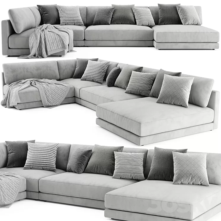 Blanche katarina sectional sofa 3D Model Free Download Blanche katarina sectional sofa 3D Model Free Download