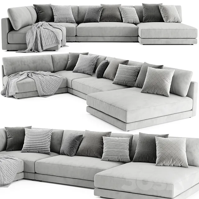 Blanche katarina sectional sofa 3DModel Blanche katarina sectional sofa 3DModel