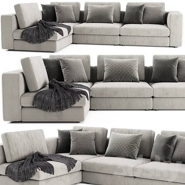 Blanche soho sofa 3D Model Blanche soho sofa 3D Model
