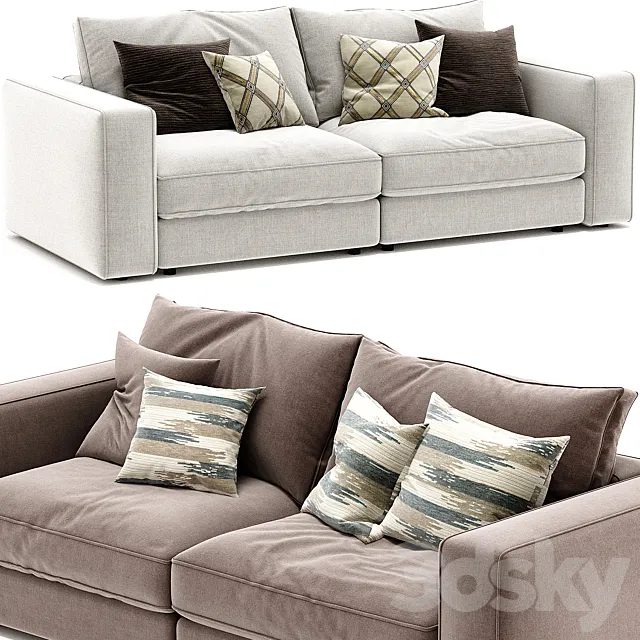 Blanche Soho Sofa 3D Model Blanche Soho Sofa 3D Model