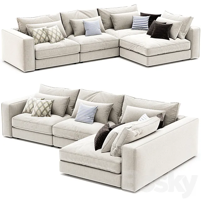 Blanche Soho Sofa 3D Model