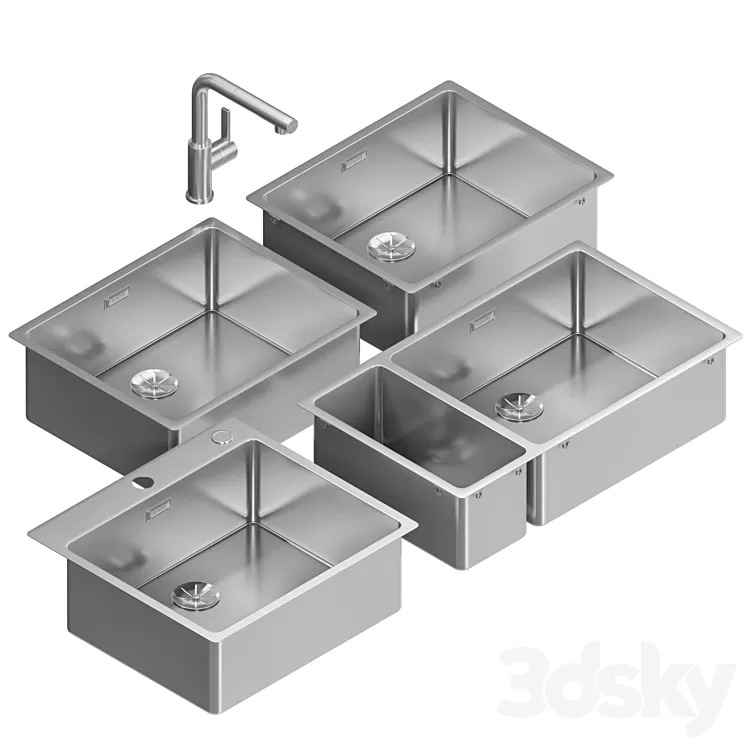 Blanco Andano 500 and Blanco Lanora-S 3D Model Free Download Blanco Andano 500 and Blanco Lanora-S 3D Model Free Download