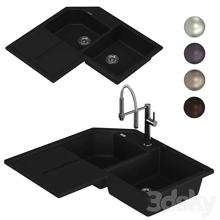 Blanco METRA 9 E and Franke PESCARA 360 3D Model Free Download Blanco METRA 9 E and Franke PESCARA 360 3D Model Free Download