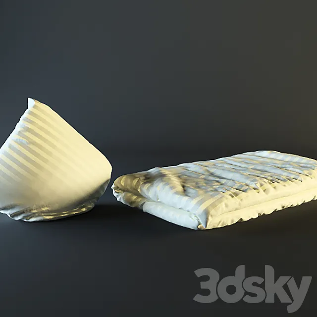 Blanket + pillow 3DModel