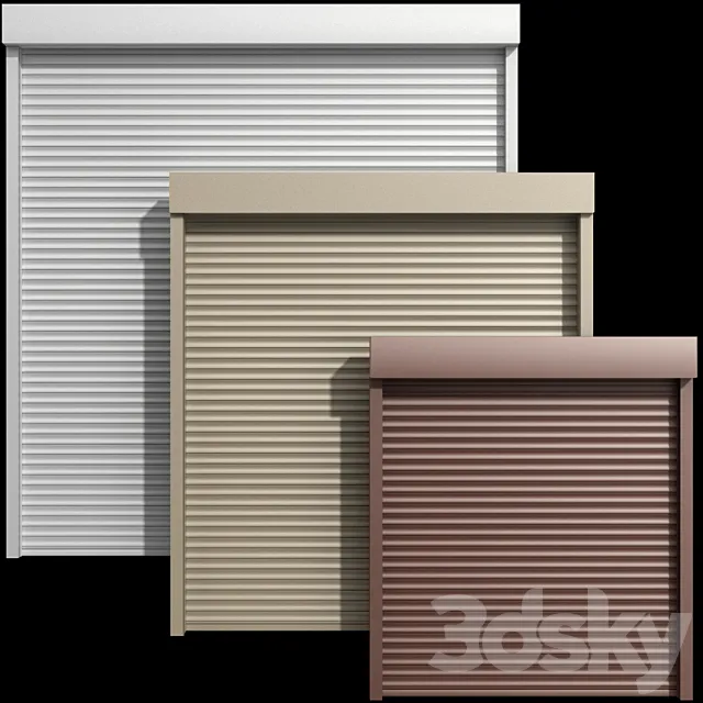 Blind roll shutter for windows and doors 3D Model