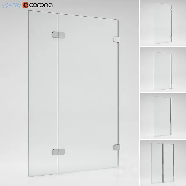 Blinds for bathtubs Ravak set 12 3D Model Blinds for bathtubs Ravak set 12 3D Model