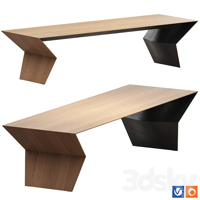 Blitz table by B&b Italia brand 3D Model Blitz table by B&b Italia brand 3D Model