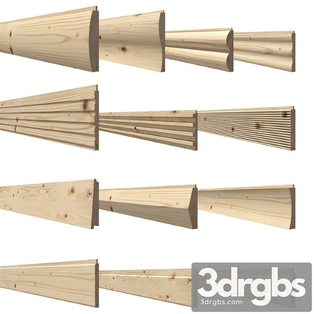 Block-house american and lining 3D Model Download