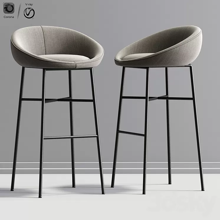 Bloom Bar Stool 3D Model Bloom Bar Stool 3D Model