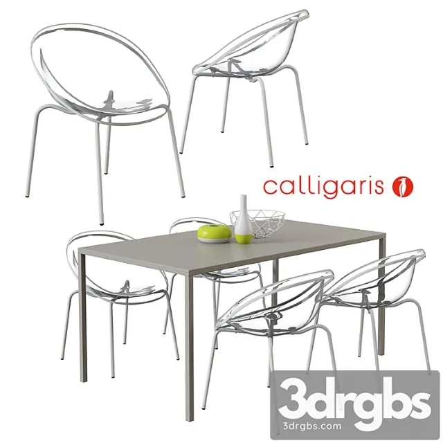 bloom chair + heron table 3D Model Download