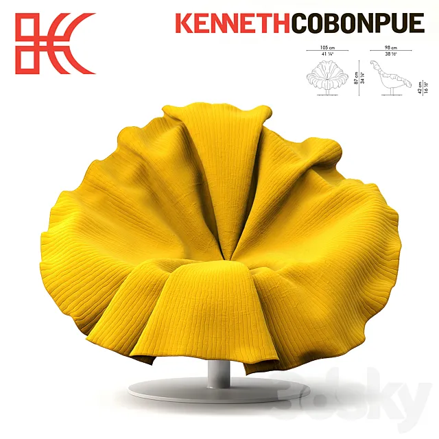 Bloom Easy Armchair 3D Model