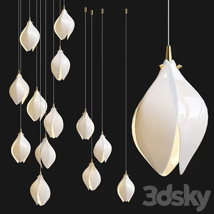 Bloom Pendant 931 lights 3D Model