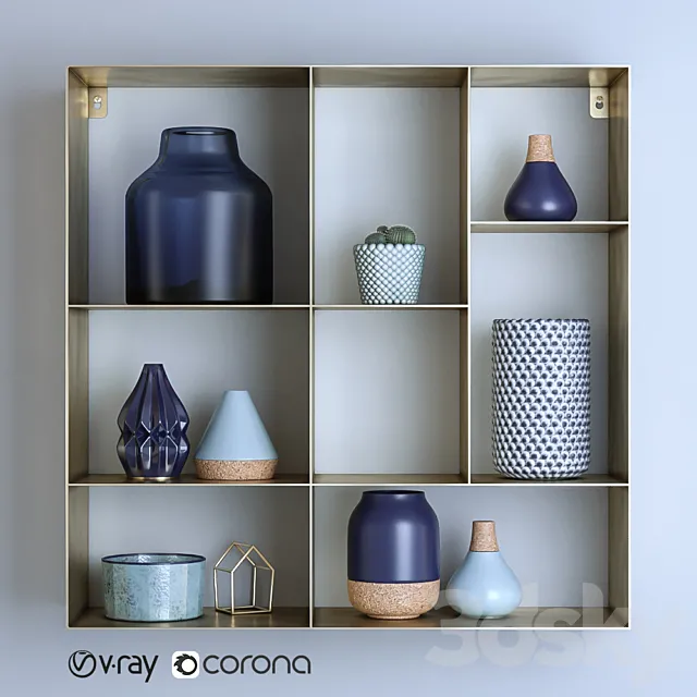 Bloomingville Decorative Set 3D Model