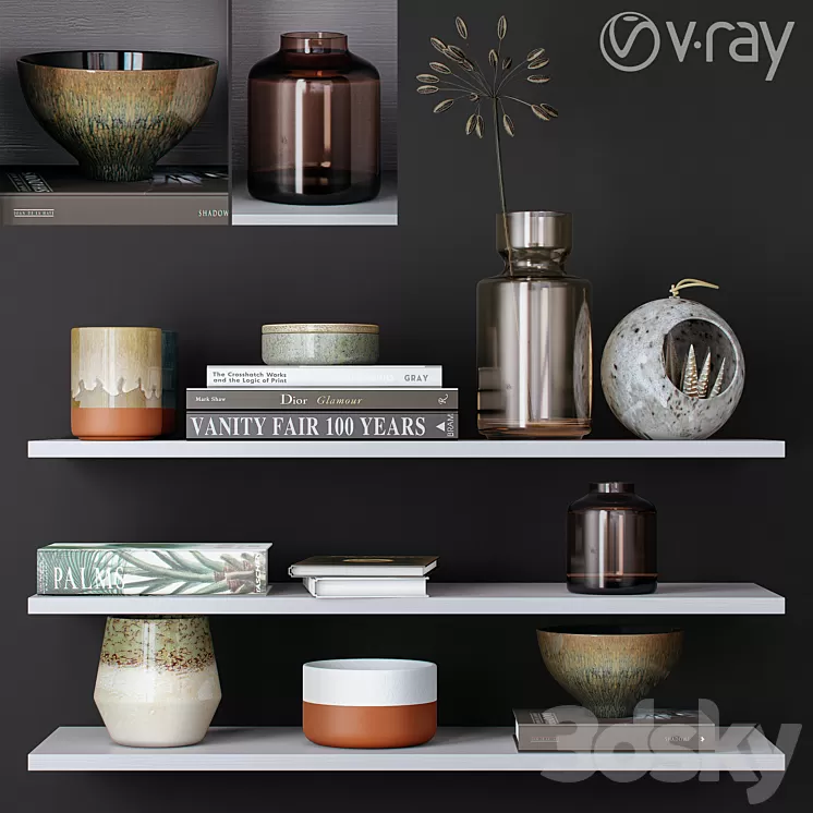 Bloomingville Husligheter Decorative Set 3D Model