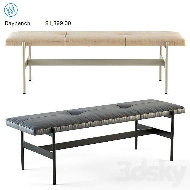 Blu Dot _ Daybench 3DModel Blu Dot _ Daybench 3DModel
