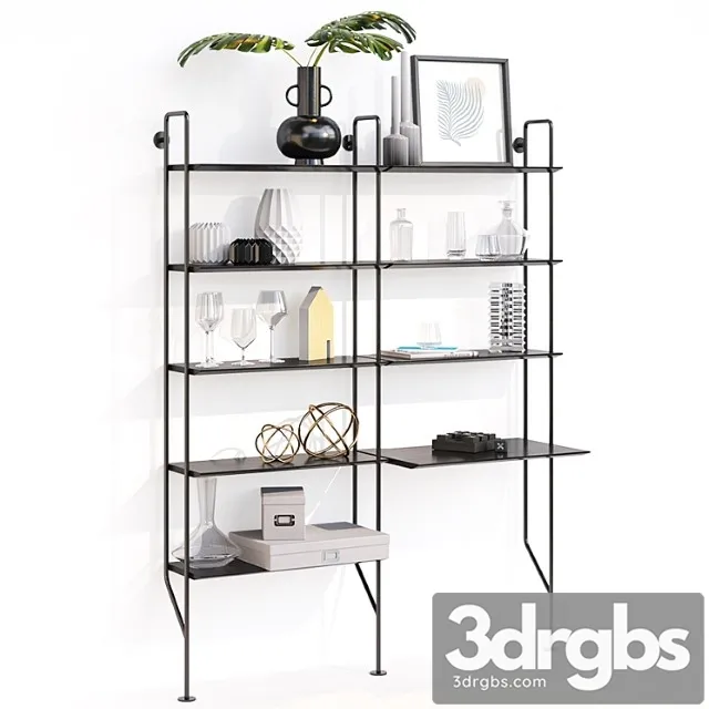 Blu Dot Hitch Bookcase With Desk 3D Model Download