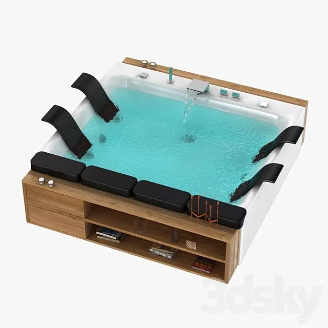 blubleu thai art bath jacuzzi 3D Model blubleu thai art bath jacuzzi 3D Model