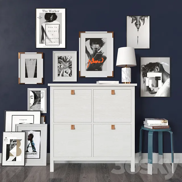 Blue-black pictures 3DModel Blue-black pictures 3DModel