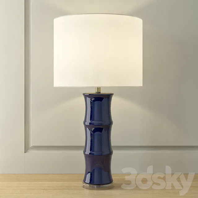 Blue ceramic lamp 3DModel
