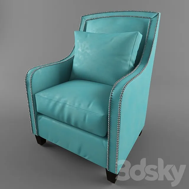 blue leather chair 3DModel blue leather chair 3DModel
