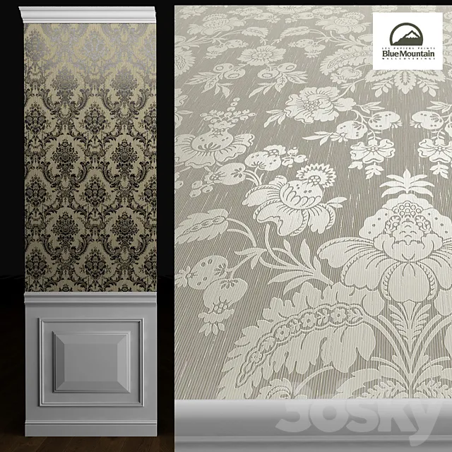 Blue Mountain Wallpaper 3D Model Blue Mountain Wallpaper 3D Model