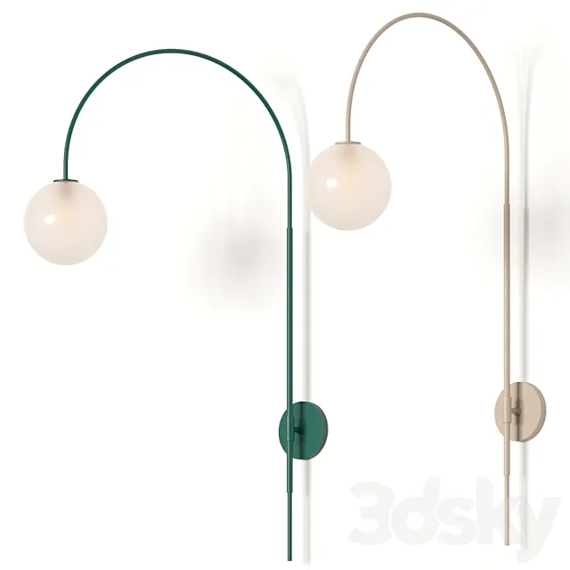 Blueprint Lighting Arc Wall Lamp 3D Model Blueprint Lighting Arc Wall Lamp 3D Model