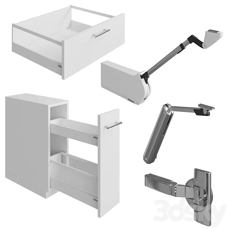 Blum Furniture Fittings 3D Model Free Download
