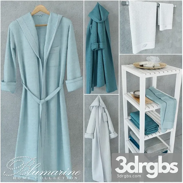 Blumarine Home Collection of Towels and Bathrobes 3D Model Download
