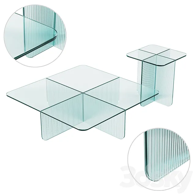 Blur Tables (2 Models) 3DModel