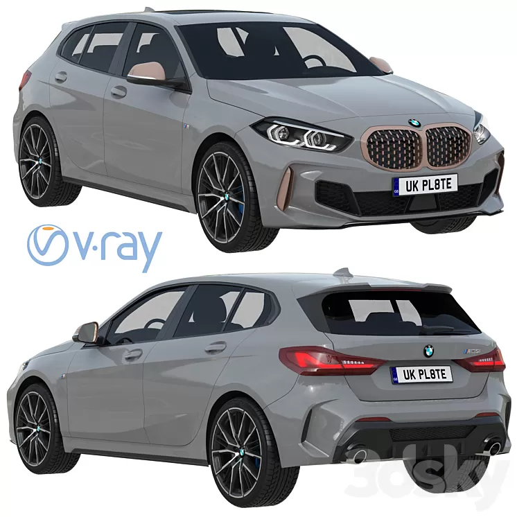BMW M135i 2022 3D Model Free Download