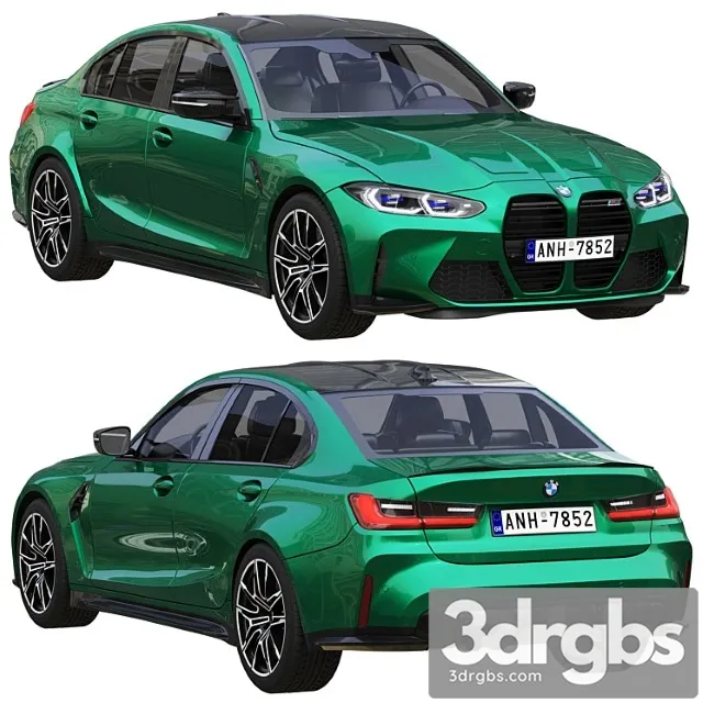 Bmw m3 competition g80 2021 3D Model Download