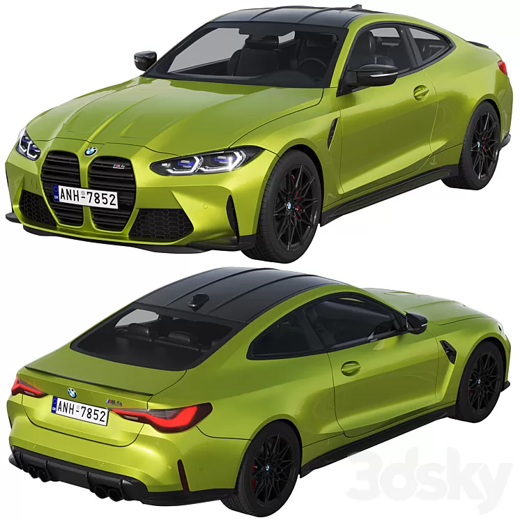 BMW M4 Competition 2021 3D Model