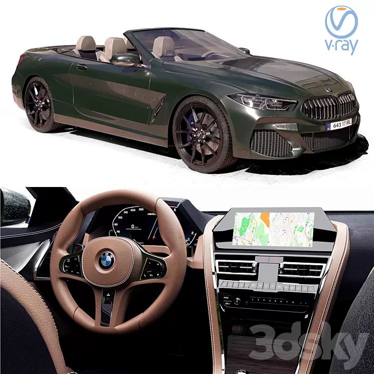 Bmw m850i convertible 3D Model