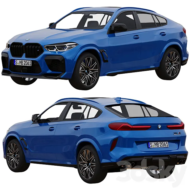 BMW X6 M Competition 3D Model