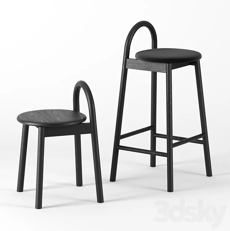 Bobby stools by Designb them 3D Model