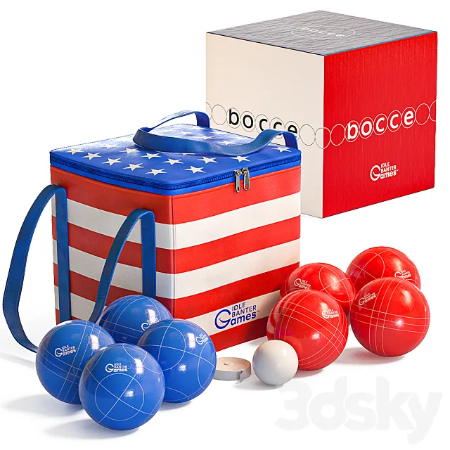 Bocce Set Idle Banter Games 3D Model