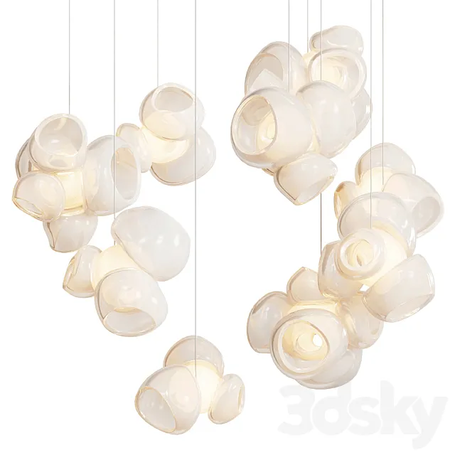 Bocci 100 1-3-5 lights 3D Model Bocci 100 1-3-5 lights 3D Model
