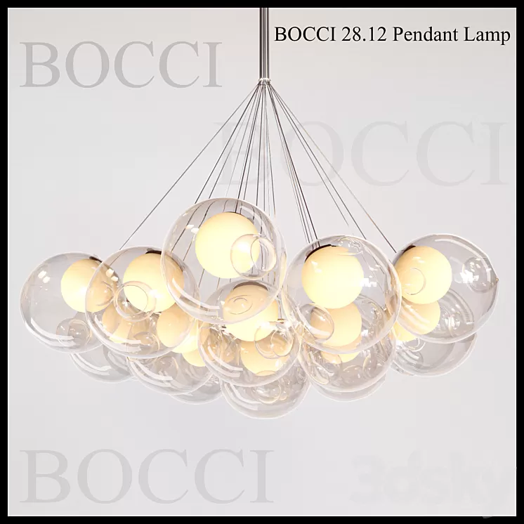 Bocci 28.12 Pendant Lamp 3D Model Bocci 28.12 Pendant Lamp 3D Model