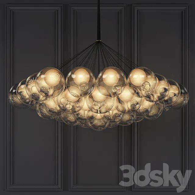 Bocci 37-Bulb Cluster Chandelier 3D Model