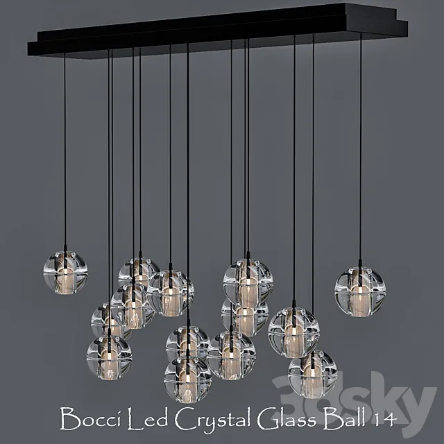 Bocci Led Crystal Glass Ball 14 designed by Omer Arbel in 2005 3D Model