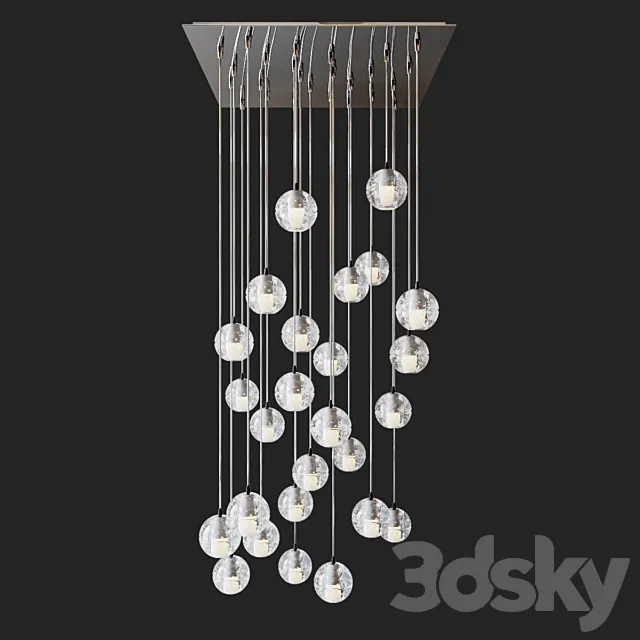 Bocci led crystal glass ball 26 designed by omer arbel in 2005 3D Model