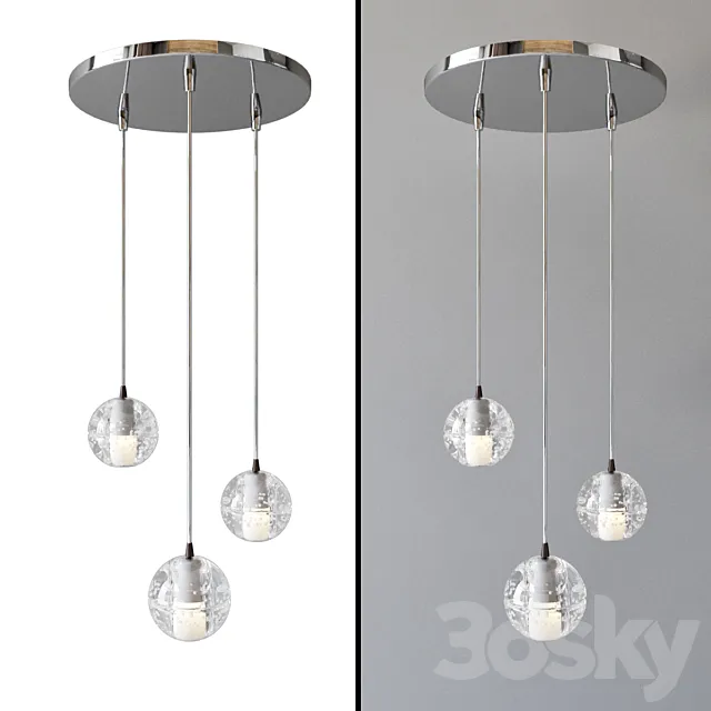 Bocci led crystal glass ball 3 designed by omer arbel in 2005 3D Model