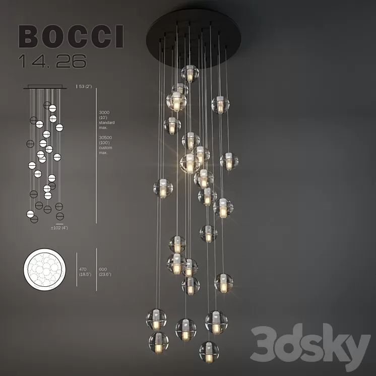 Bocci lighting 14.26 3D Model Bocci lighting 14.26 3D Model